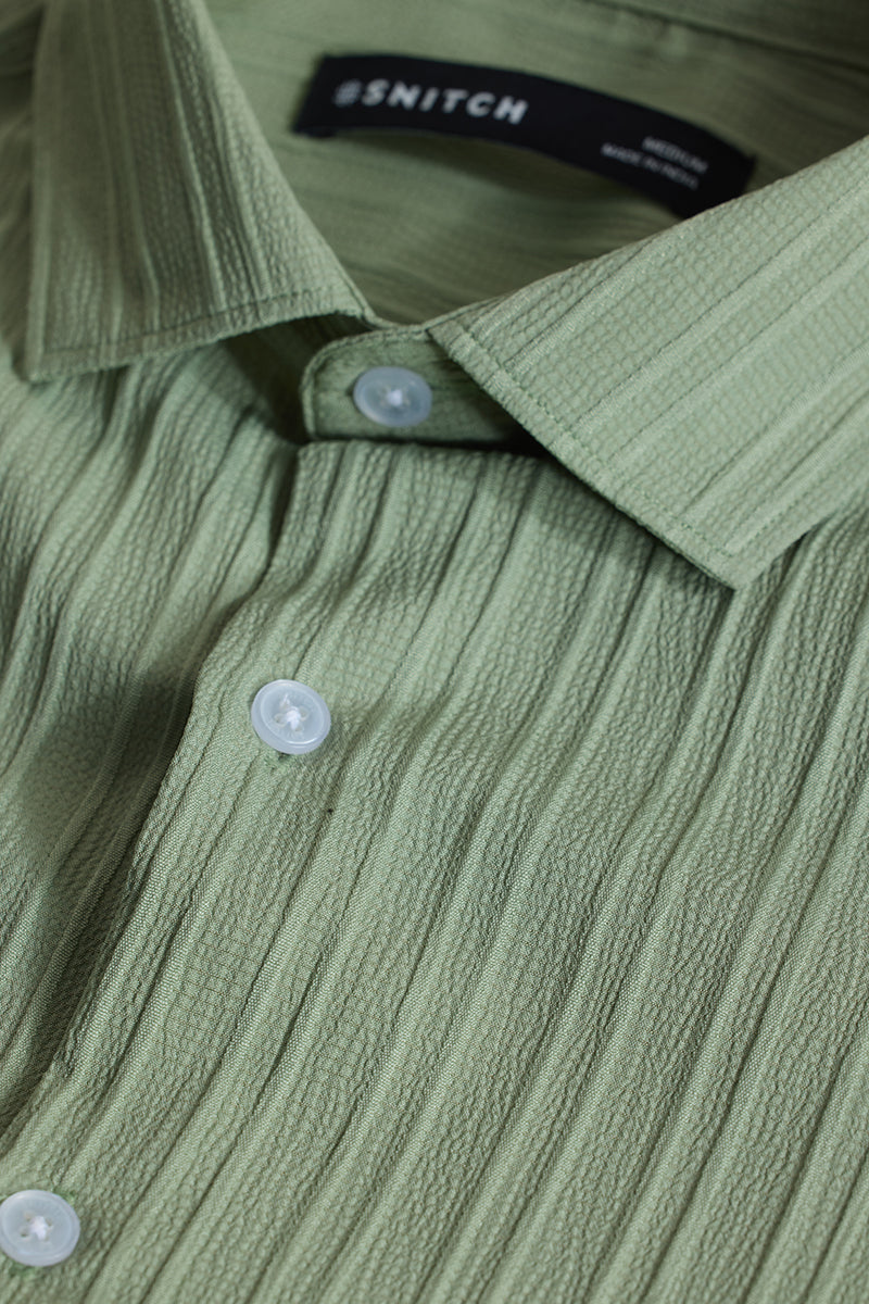 Sage Stripes Slim Fit Shirt