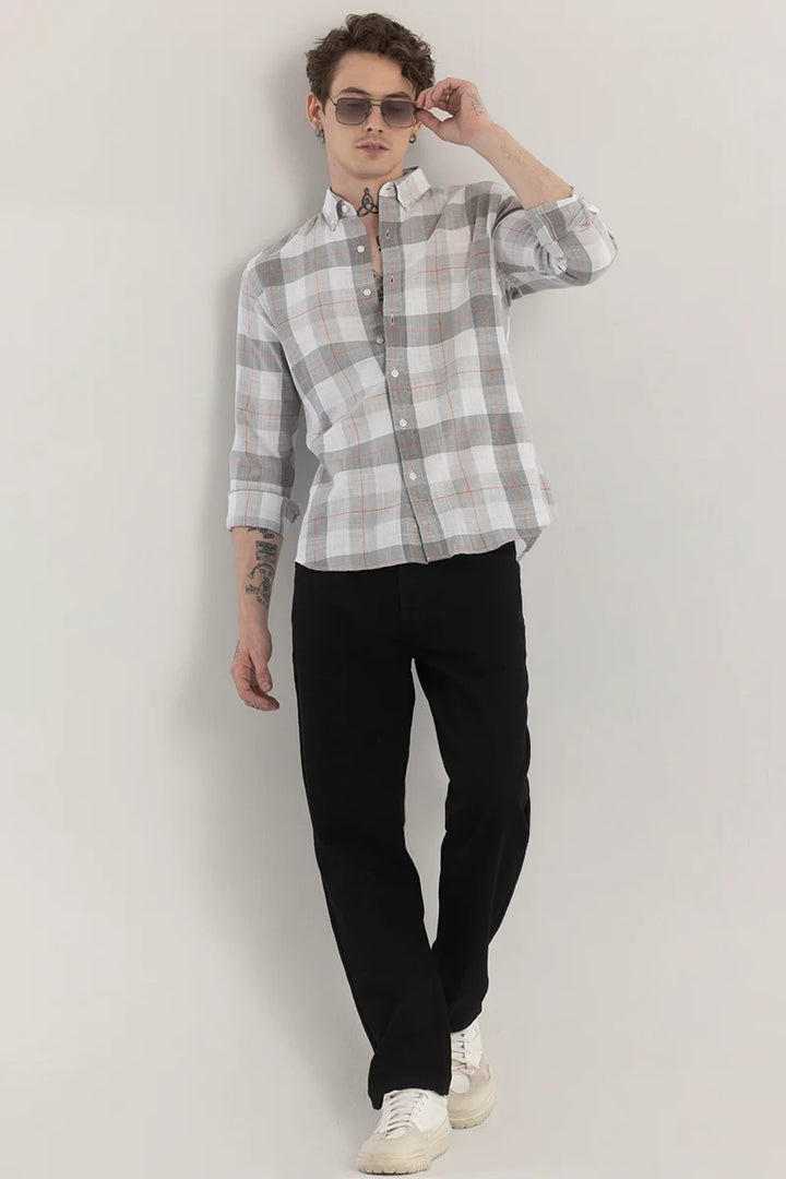 Plaidify Grey Checkered Shirt