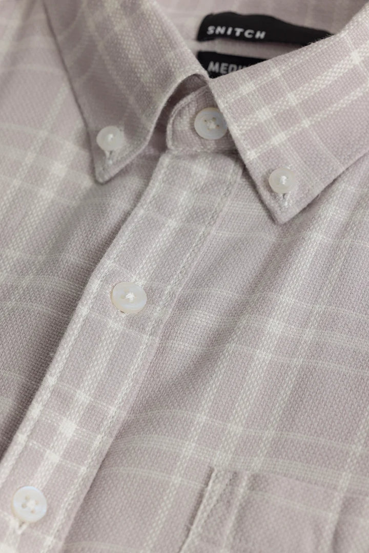 Einar Light Grey Checks Shirt