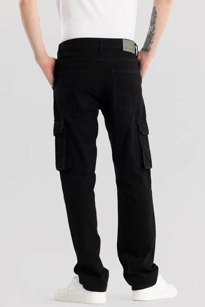 Pockethance Black Comfort Fit Jeans