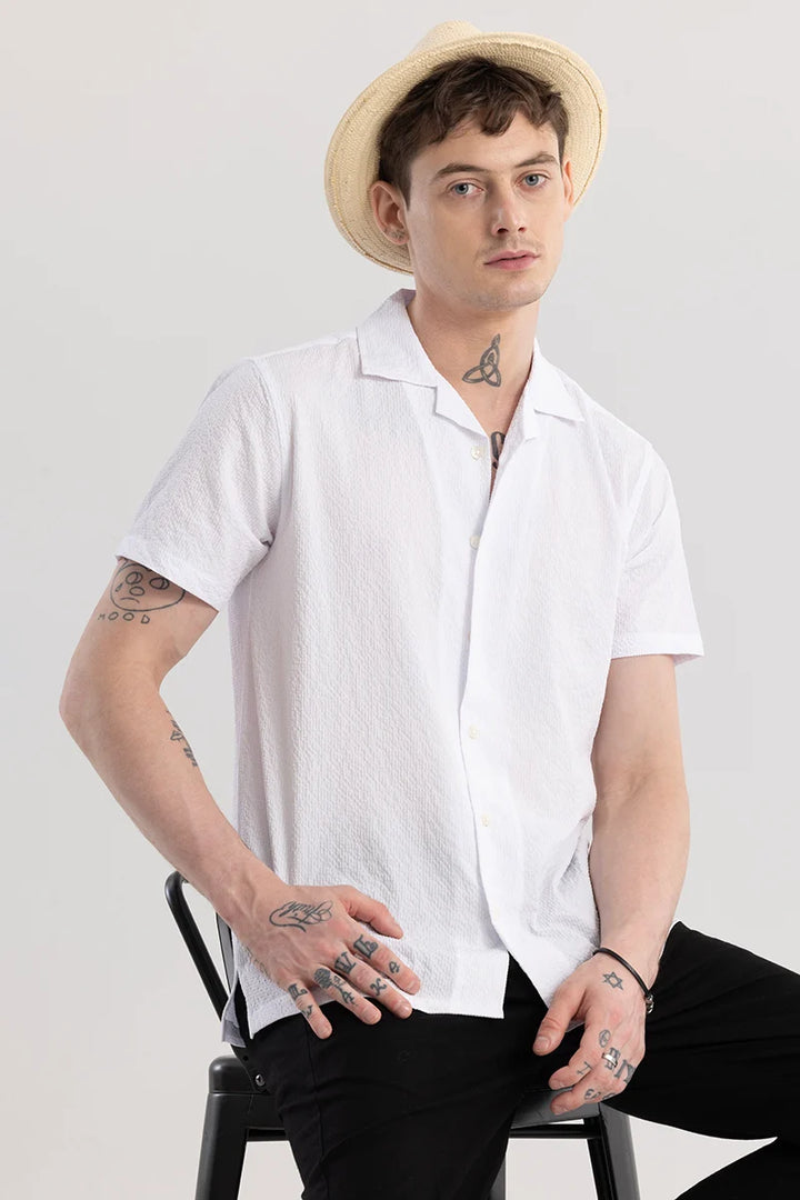 Mystique White Plain Shirt