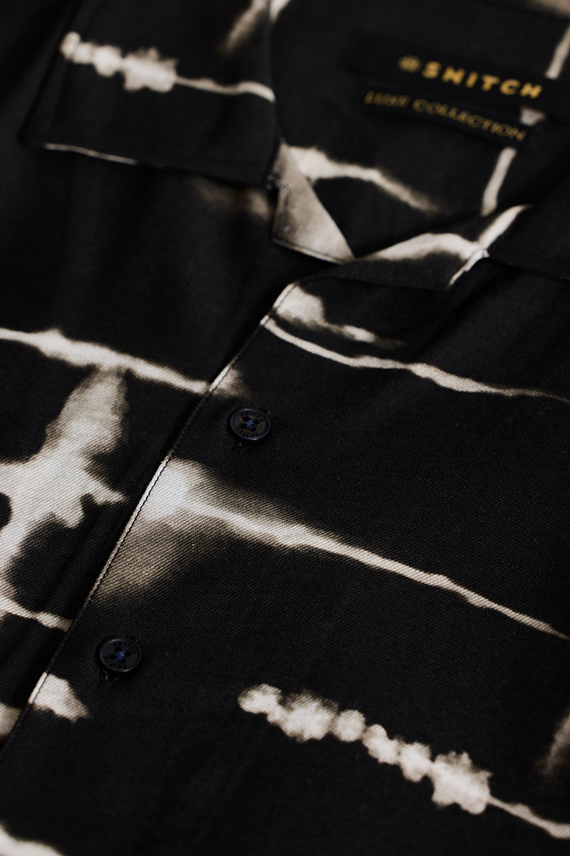 Black Cuban Abstract Shirt