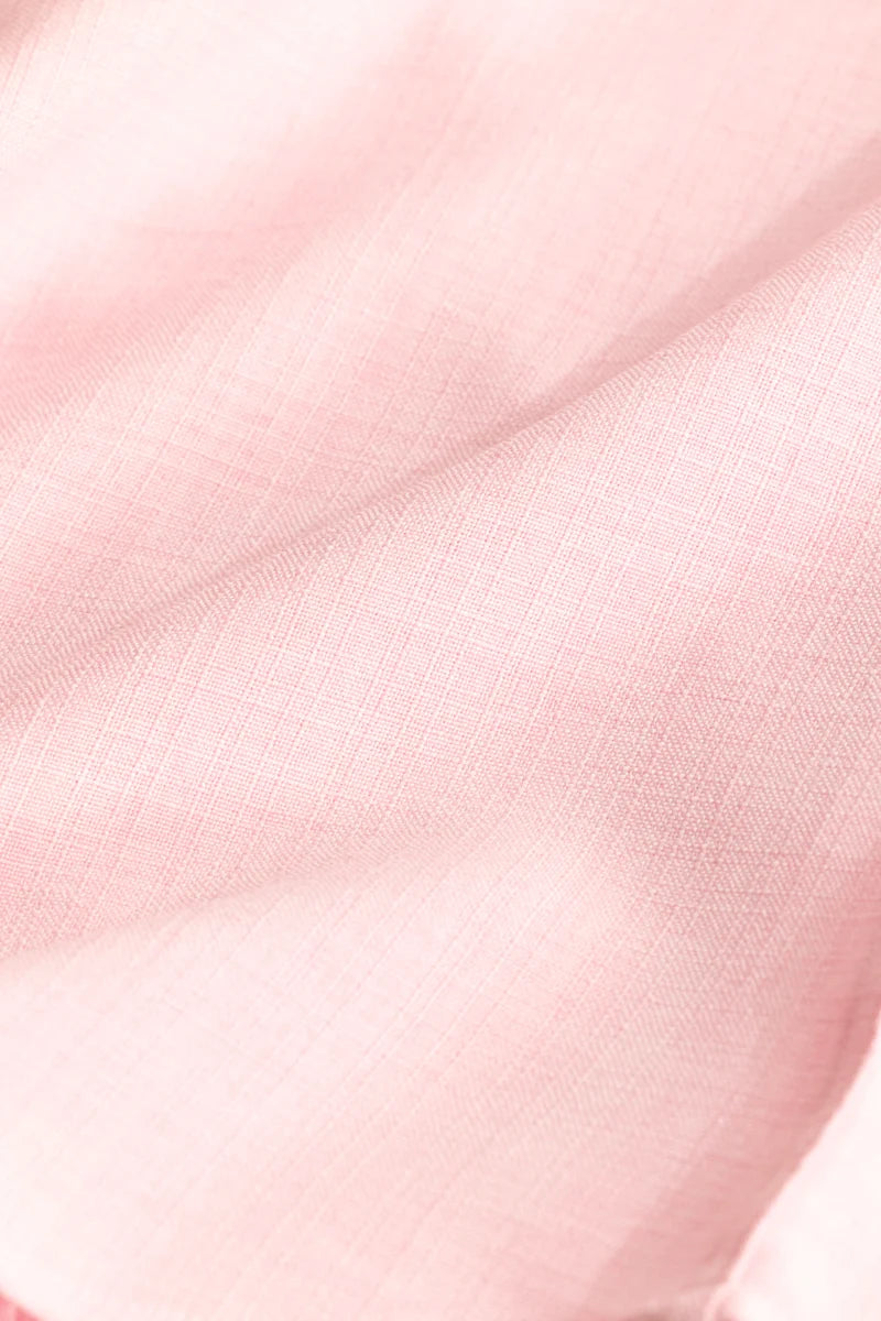 Light Pink Mandarin Linen Shirt