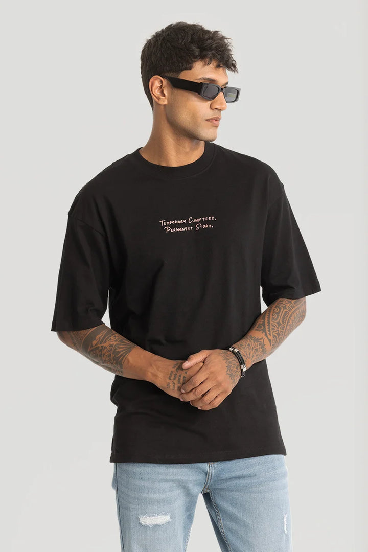 Temporary Black Oversized T-Shirt