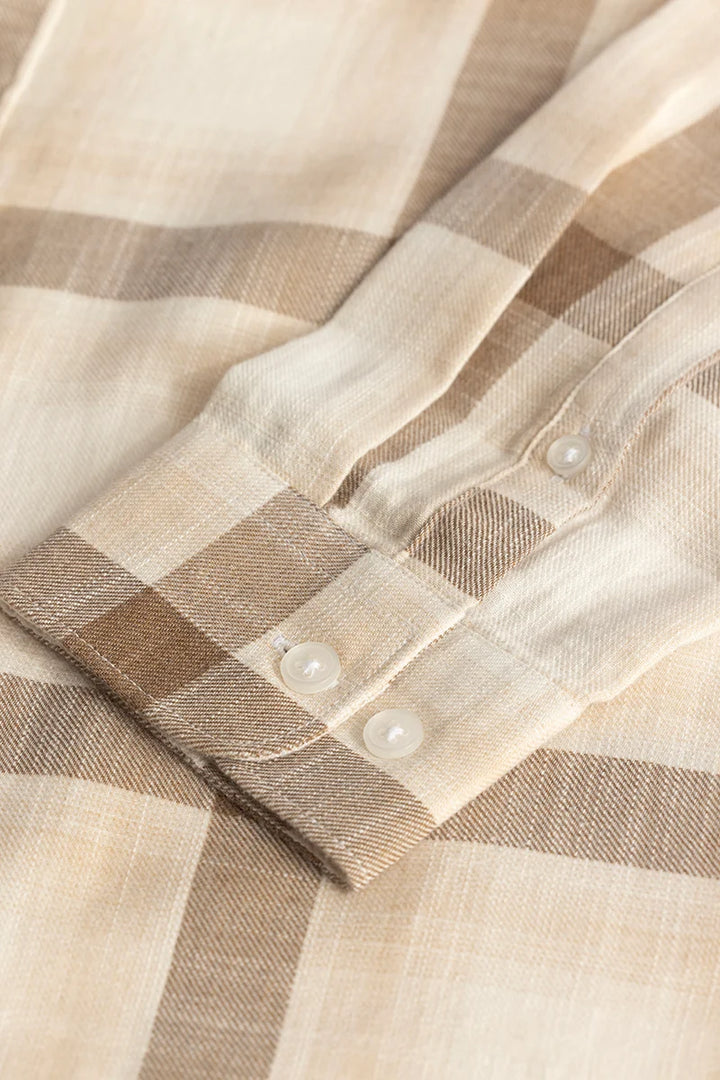 Plaidify Beige Checks Shirt