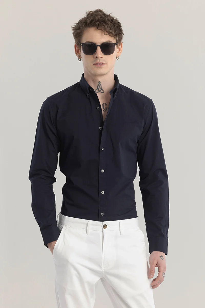 Shirtique Navy Shirt