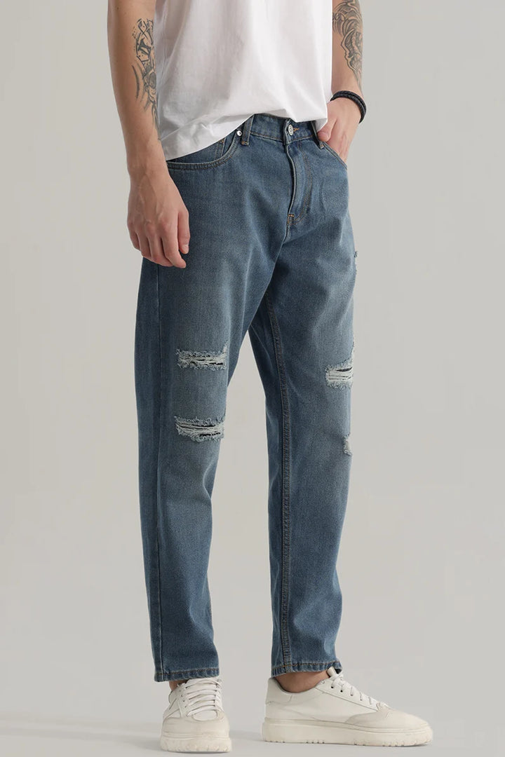 Boozy Spruce Blue Baggy Fit Jeans