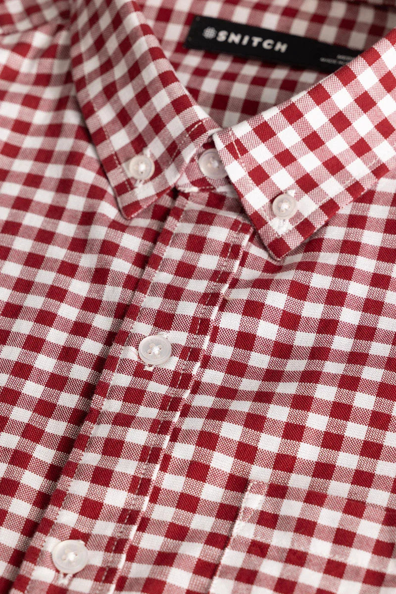 Red Gingham Checks Shirt