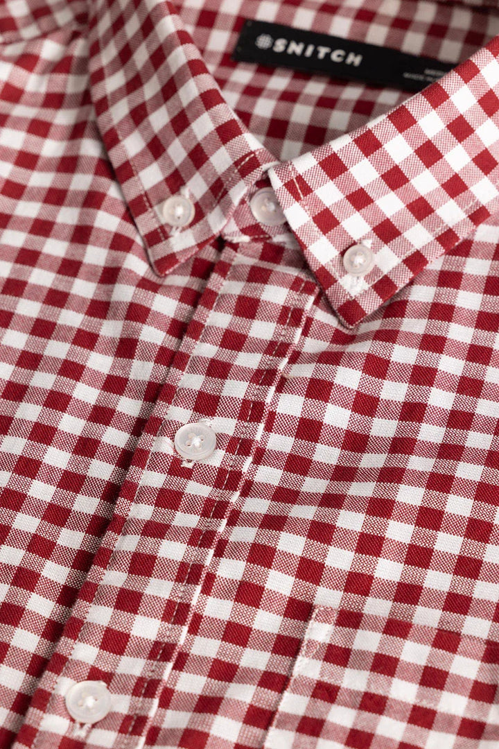 Red Gingham Checks Shirt