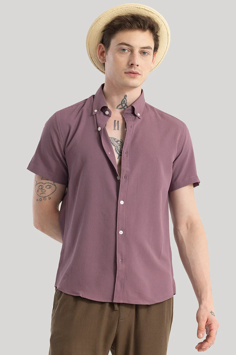 Torbjorn Mauve Plain Shirts