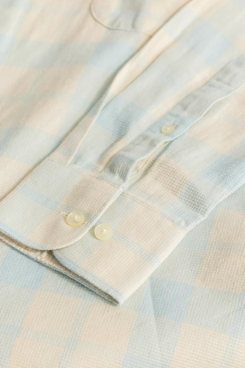 Axis Light Blue Checks Linen Shirt