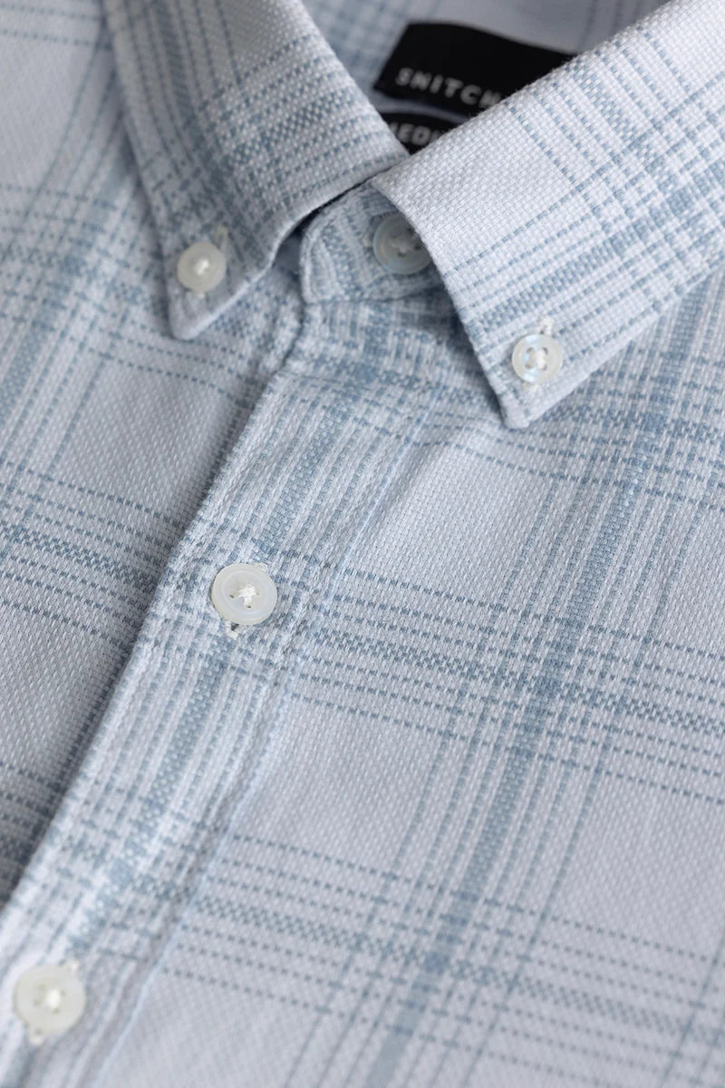 Fleur Sky Blue Checks Shirts