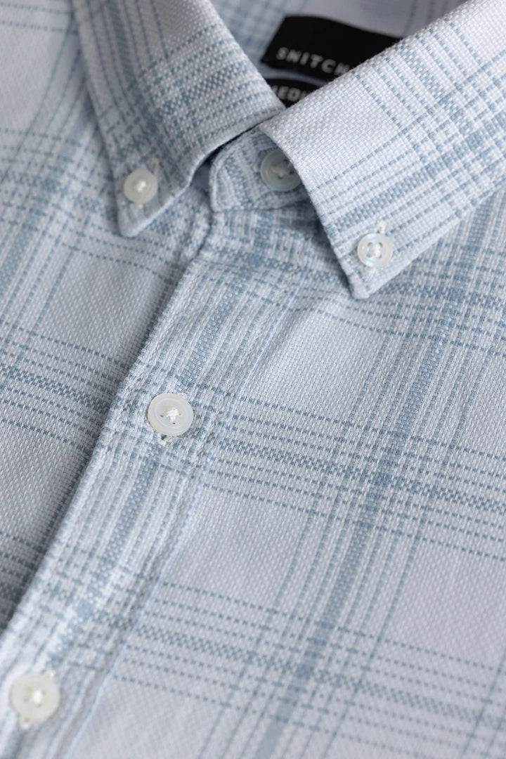 Fleur Sky Blue Checks Shirts