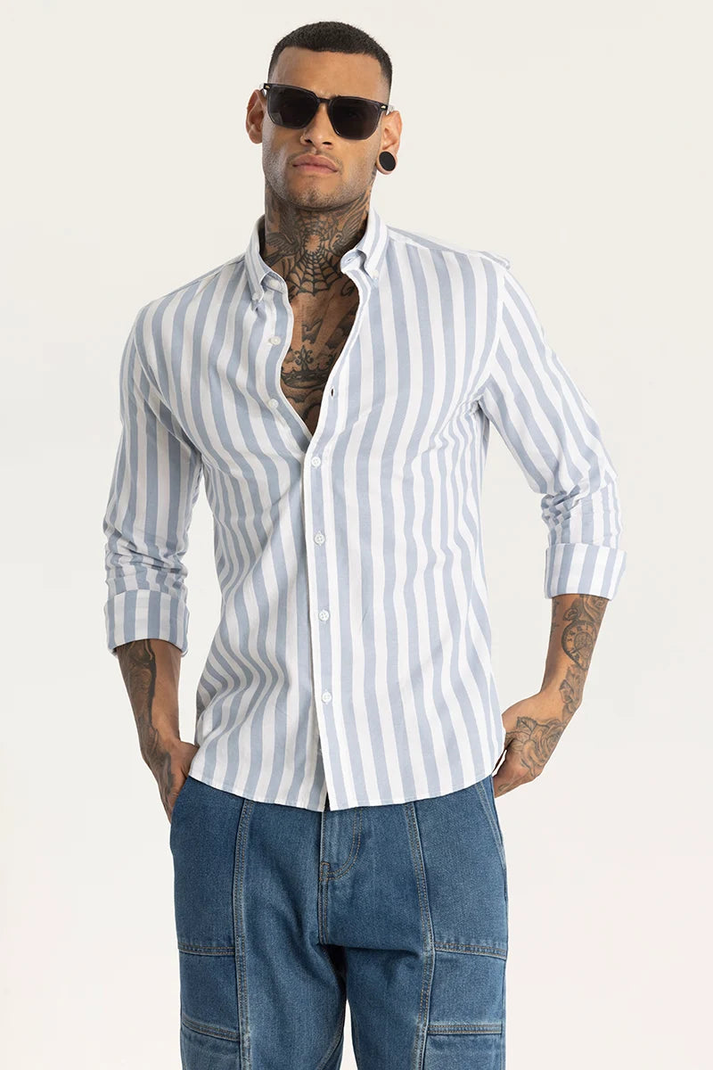 Light Blue Stripes Shirt