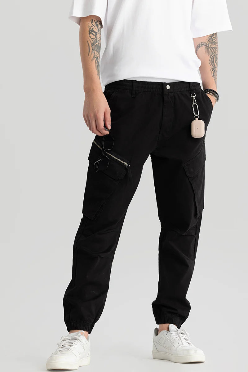 Thibaut Black Relaxed Fit Cargo Pant