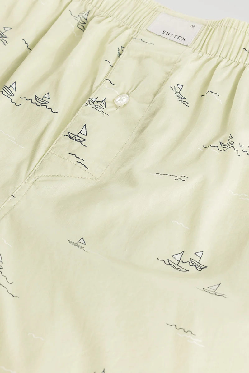 Adrien Light Yellow Printed Boxers