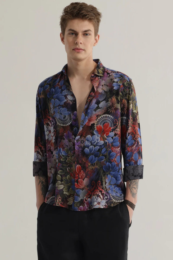 Floriquestra Blue Shirt