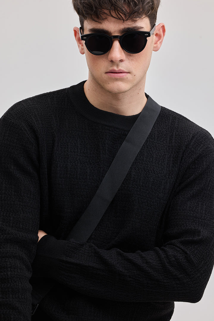 Black Knitted Sweater