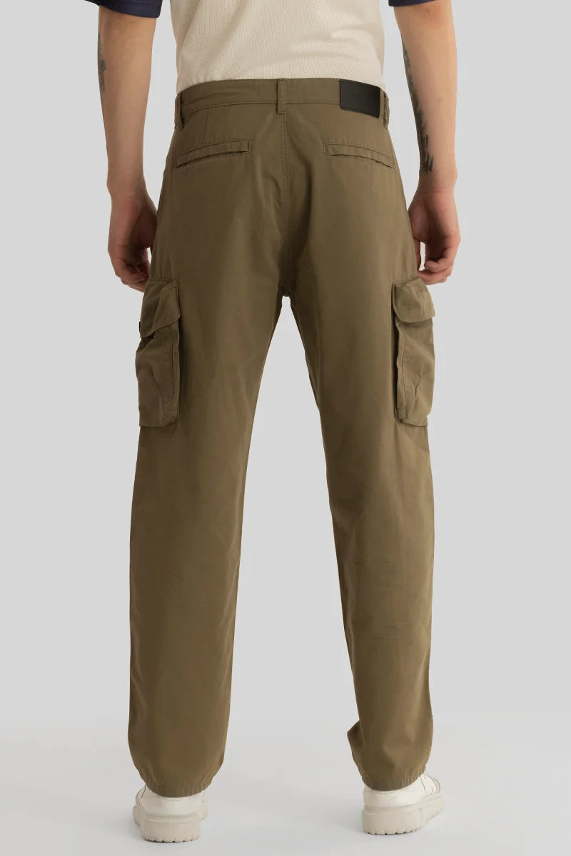 Zoe Khaki Loose Fit Cargo Pants