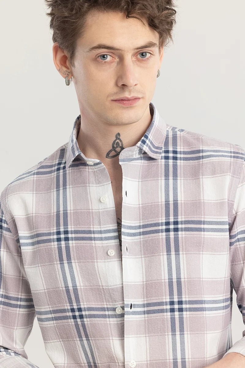 Patternoir Broad Mauve Checks Shirt