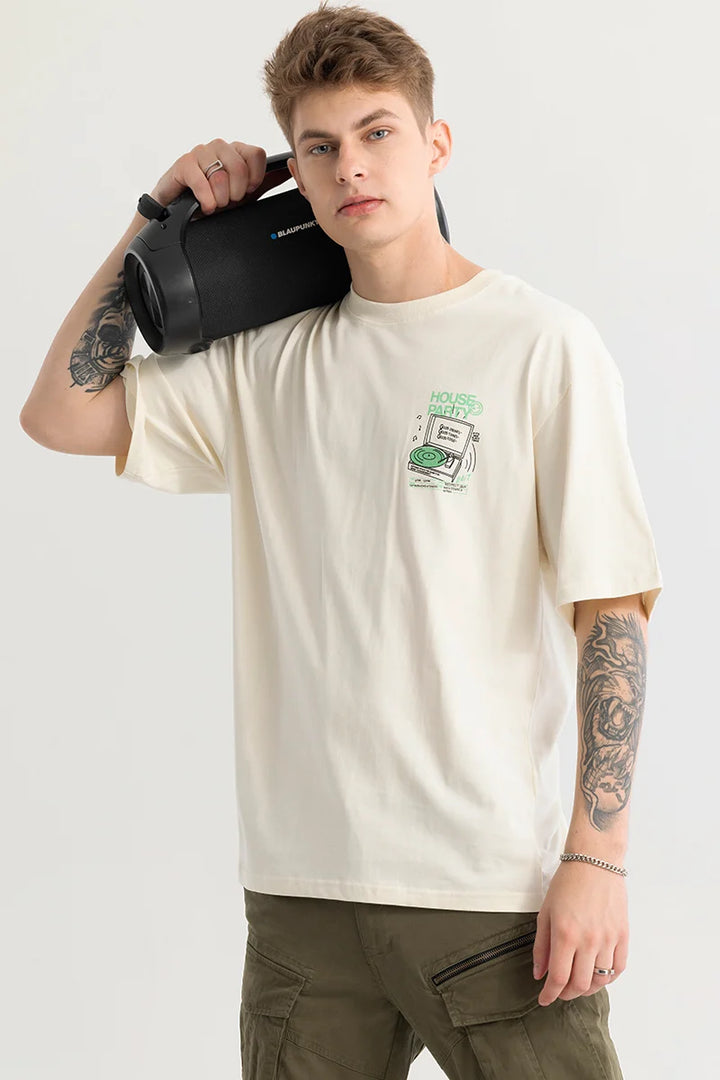 Dario White Oversize Graphic T-Shirt