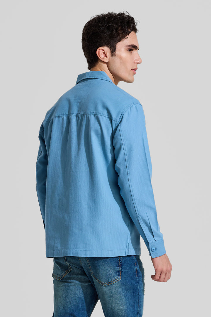 Blue Relaxed Fit Overshirt