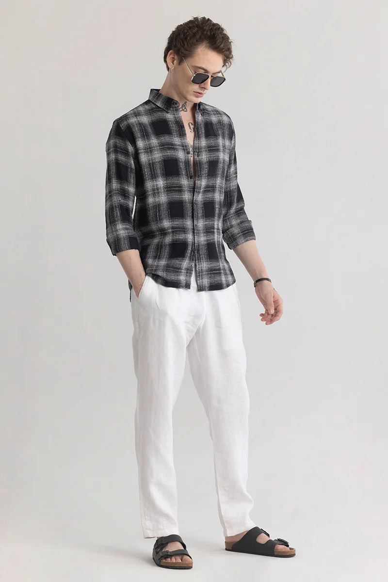 Plaidient Black Checkered Shirt