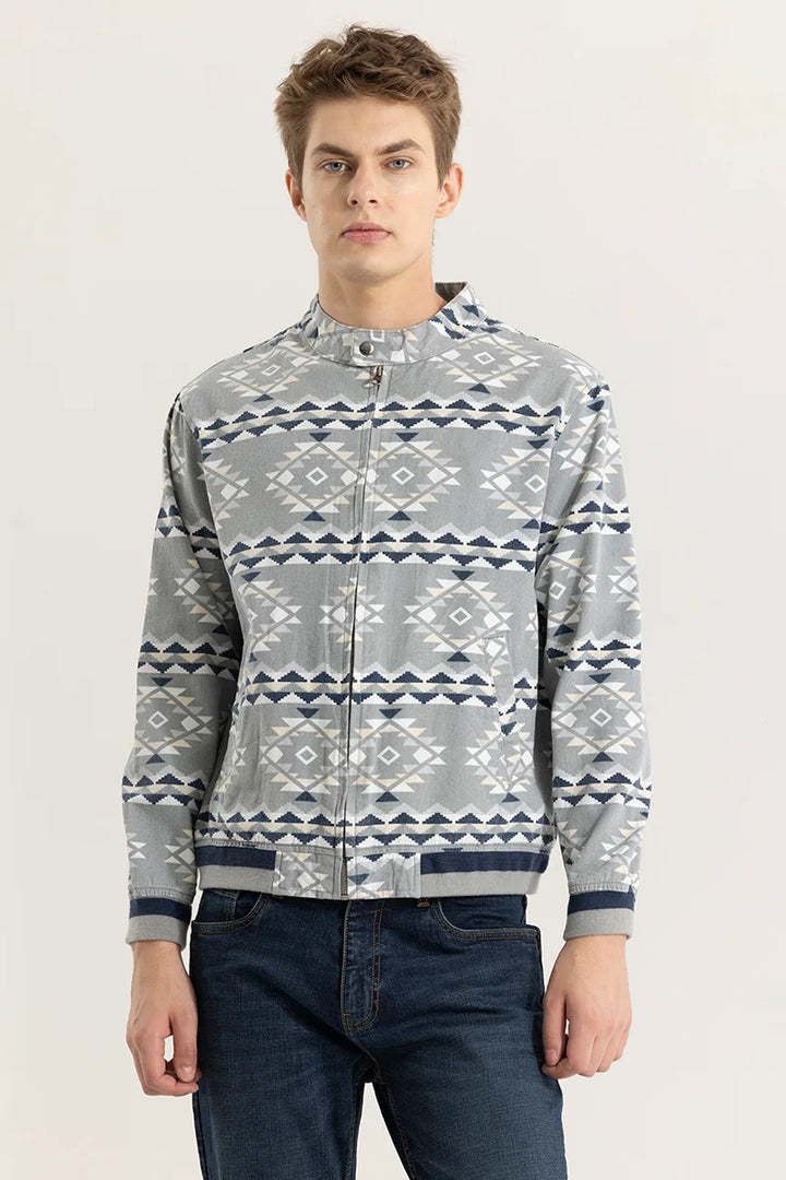 Gunnar Grey Geometric Jacket