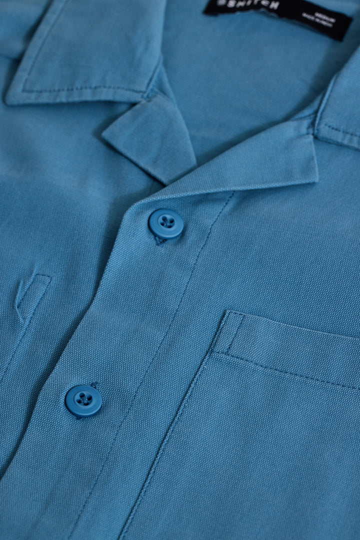 Blue Relaxed Fit Overshirt