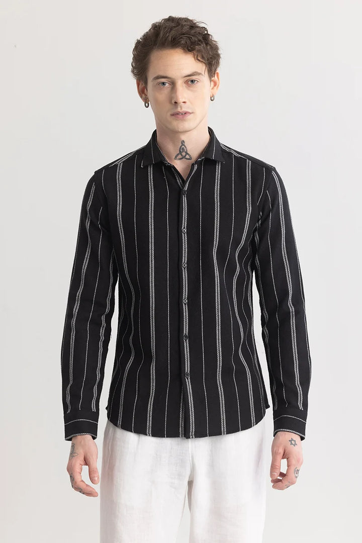 Stripient Stripe Black Shirt