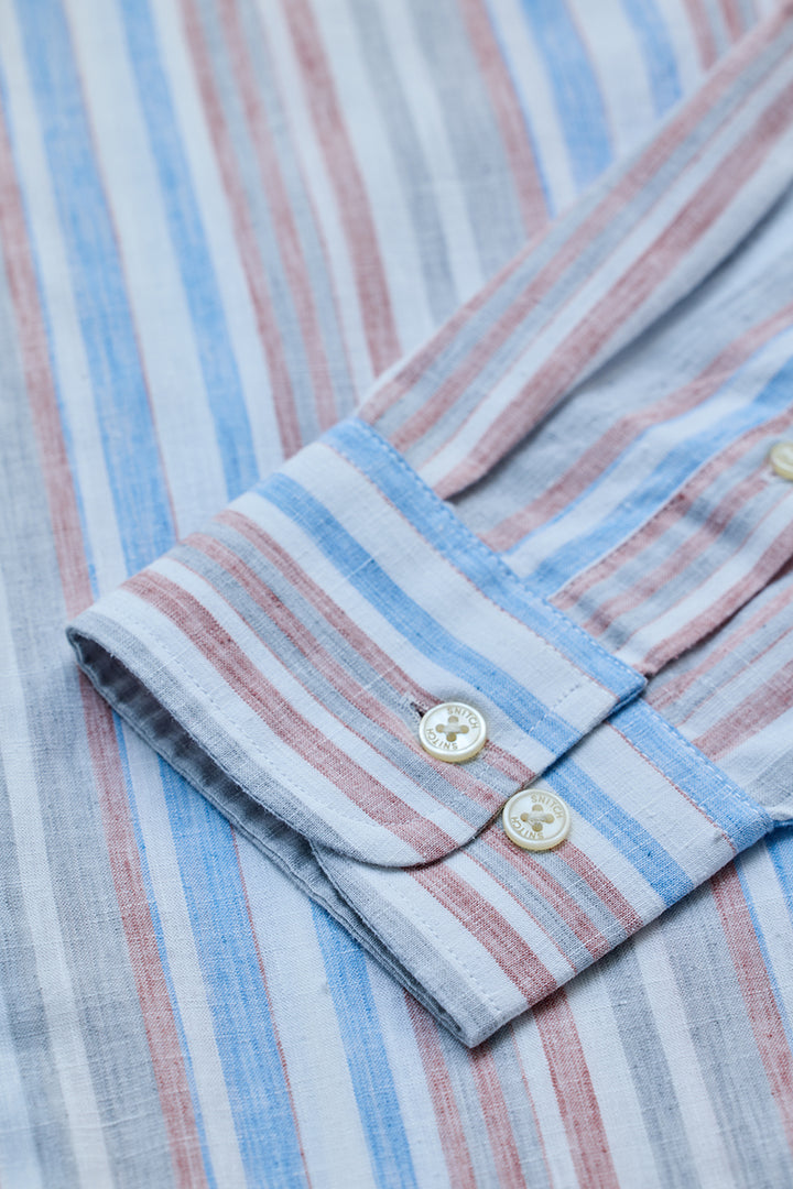 Light Pink Stripes Slim Fit Shirt