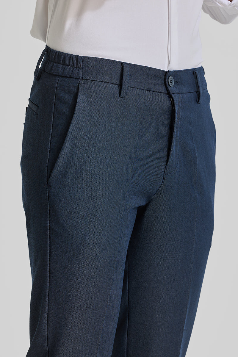 Navy Stretch Slim Fit Trousers