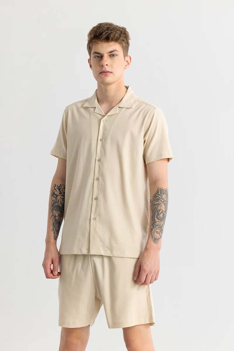 Daphne Beige Plain Shirts