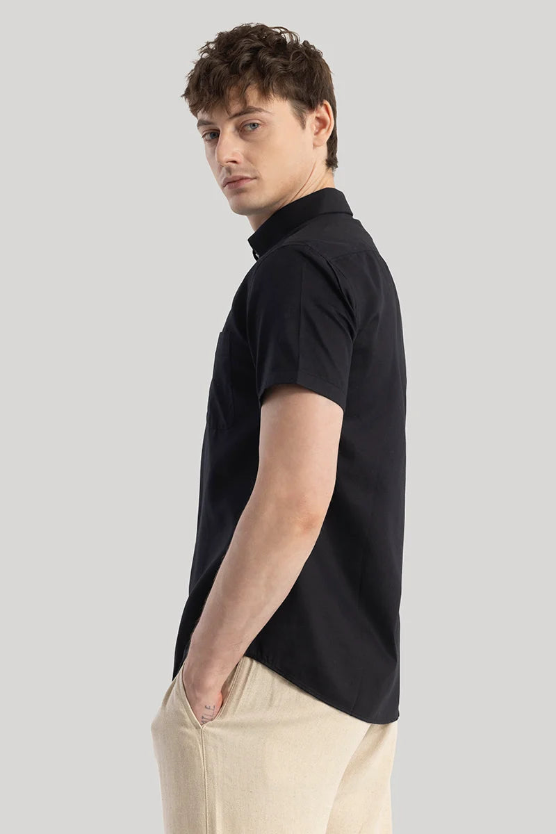 Vidar Black Plain Shirts