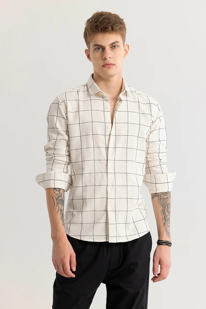 Trygve Checkered White Shirt