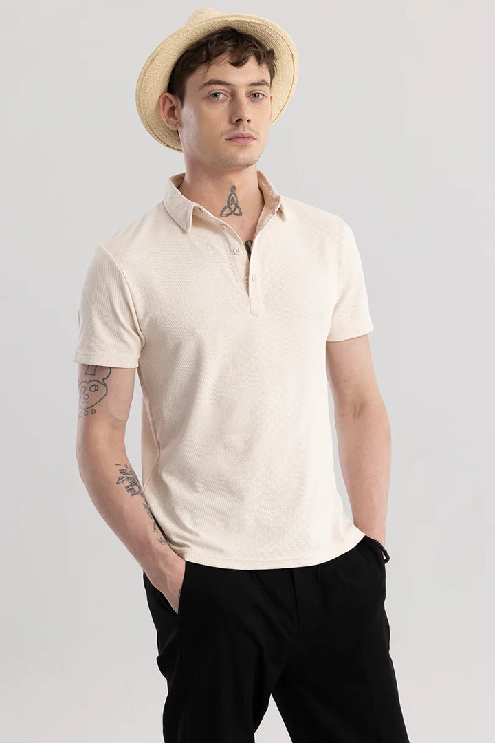 Meteor Cream Polo T-Shirt