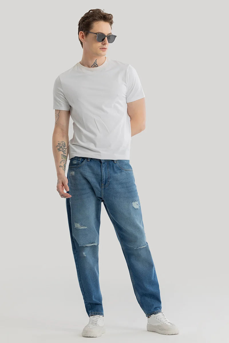 Kirsten Blue Distressed Baggy Fit Jeans