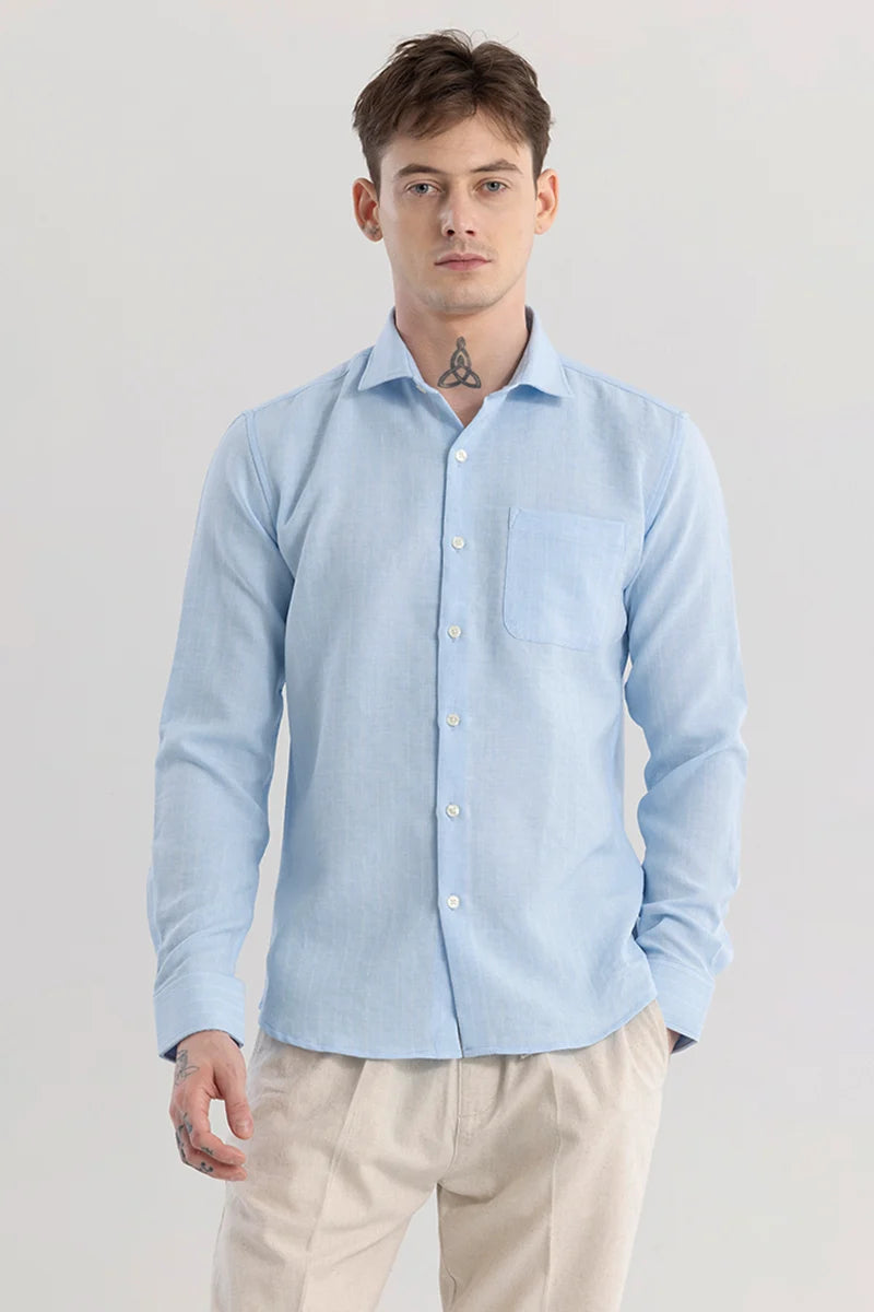 Linen Line Blue Stripe Shirt