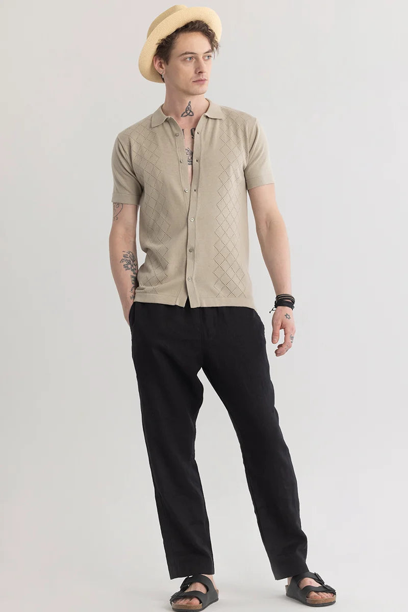 Stitcharo Beige Knitted Shirt