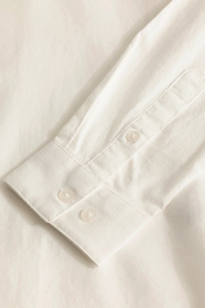 Zelie Off White Plain Stretch Shirt