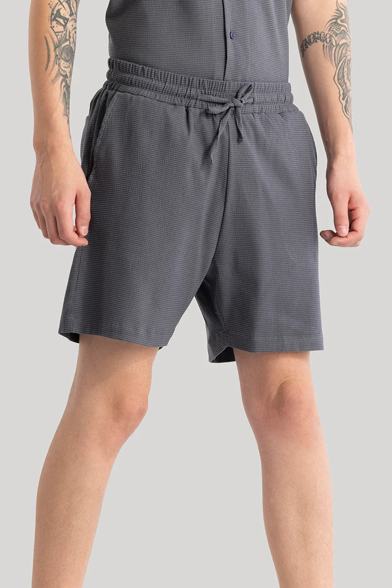 Daphne Charcoal Grey Plain Shorts