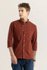 Shirtolo Plain Syrup Brown Shirt