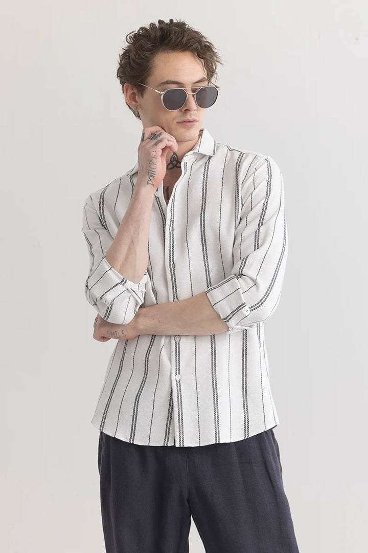 Stripient Stripe White Shirt