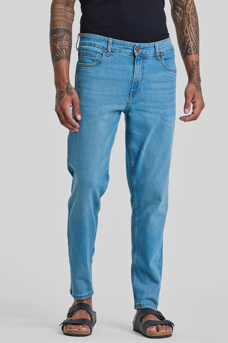 Blue Tapered Fit Jeans