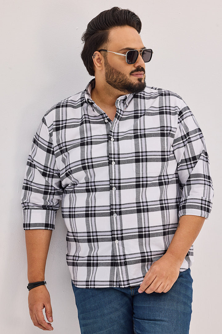 White Checks Regular Fit Shirt