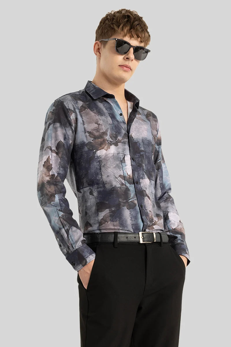 Anchor Grey Abstract Shirt