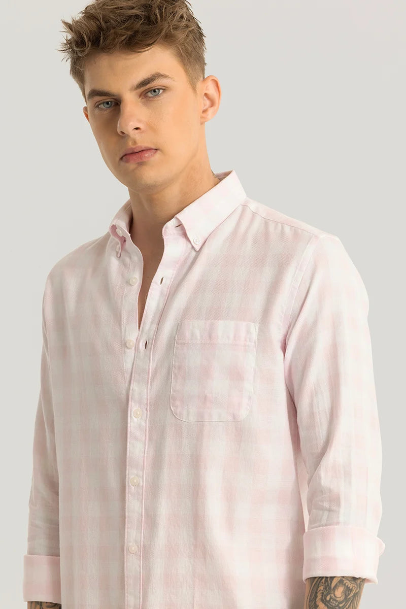 Nicolas Light Pink Checks Shirt