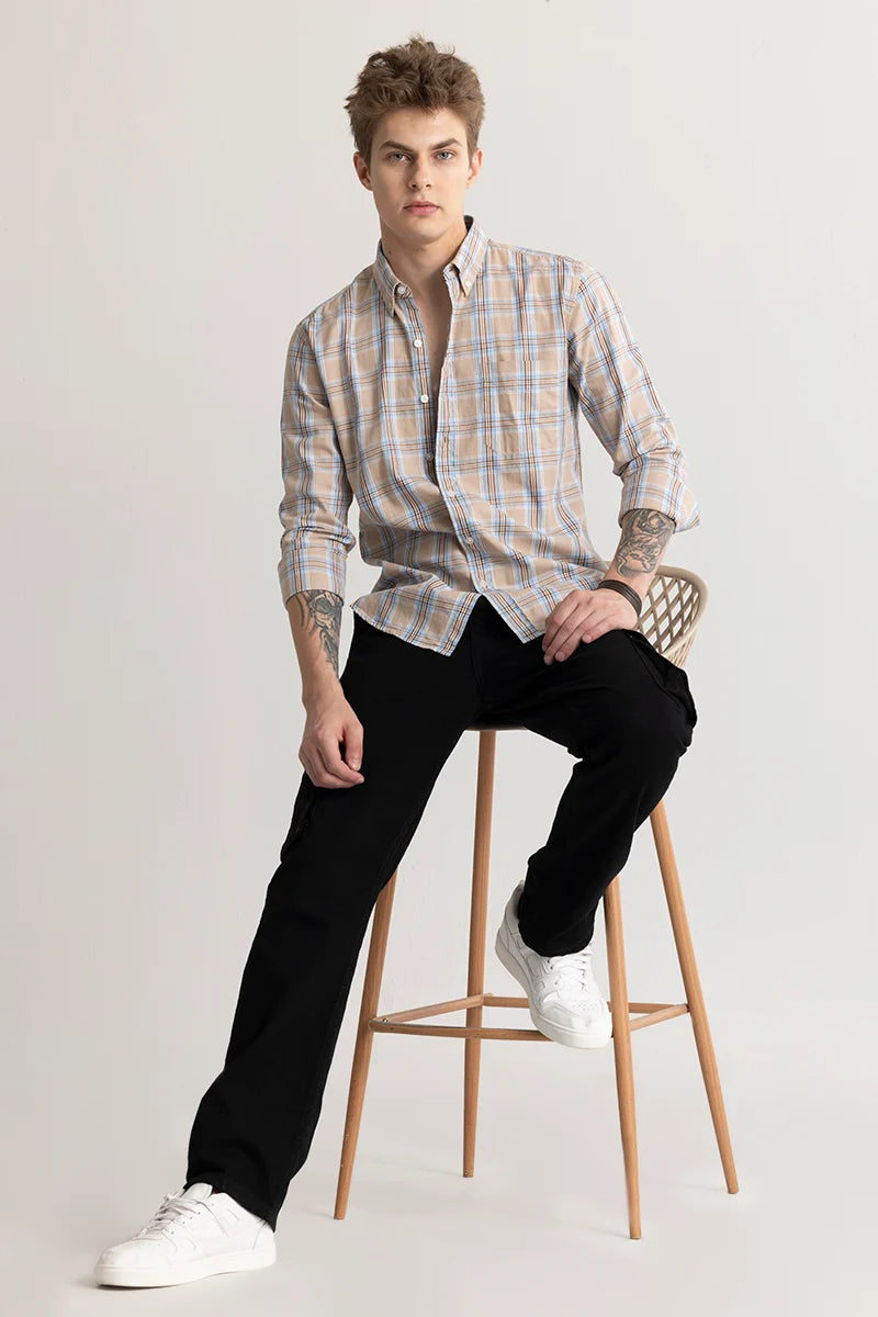 Plaidariffic Beige Check Shirts