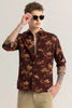 EmberFlow Abstract Brown Shirt