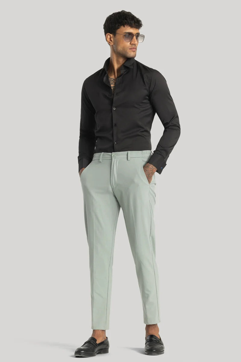 Giorgio Mint Green Slim Fit Trousers